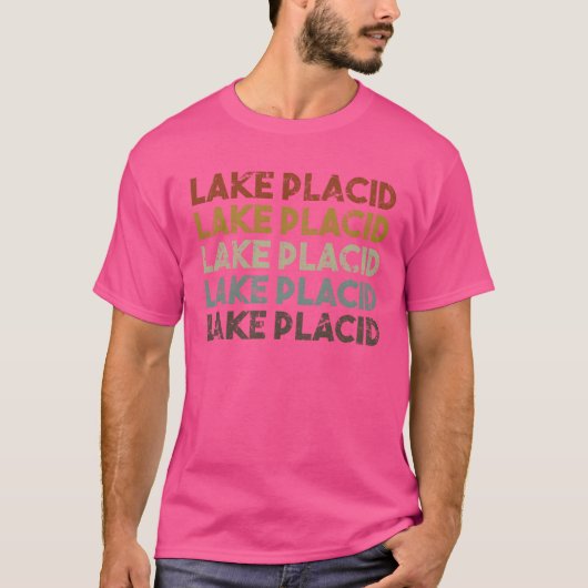 Retro Lake Placid New York funny Tシャツ (正面)