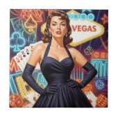 Retro Las Vegas Pin-up タイル (正面)