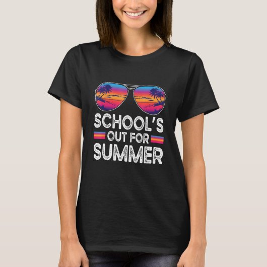 Retro Last Day Of School Schools Out For Summer Tシャツ (正面)