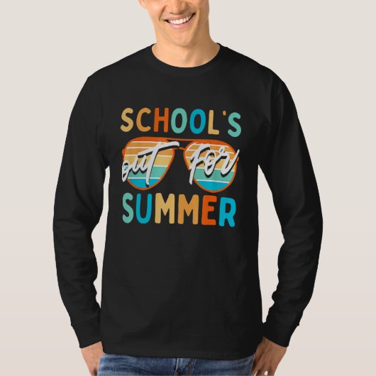 Retro Last Day Of School Schools Out For Summer Te Tシャツ (正面)