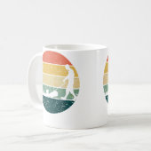 Retro Lawn Mowing Grass Cutting Mower Gardening Lo コーヒーマグカップ (正面左)