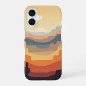 Retro Layered Canyons iPhone 16ケース (裏面)