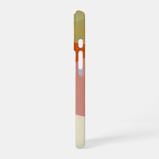 Retro Layered Organic Forms iPhone 16ケース (左側面)