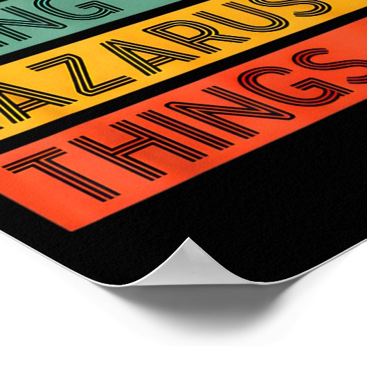 Retro Lazarus Quote Fun Identity Expression Graphi ポスター (角)