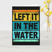 Retro Left It In The Water Shirt Christian Faith P カード (黄色い花)