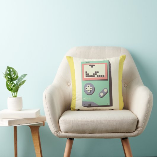Retro LEGO Gameboy Throw Pillow – Fun Geeky Gift f クッション (椅子)
