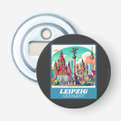 Retro Leipzig Skyline  栓抜き (正面)