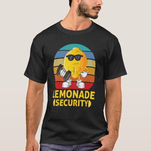 Retro Lemonade Security  Lemonade Lemon Stand Secu Tシャツ (正面)