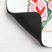 Retro Leopard Valentine Goose Funny Nk Coquette Lo マウスパッド (コーナー)