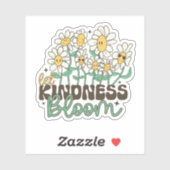 Retro Let Kindness Bloom Smiling Daisies シール (シート)