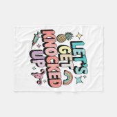 Retro Let’s Get Knocked Up Ivf Fertility Transfer  フリースブランケット (正面(横))