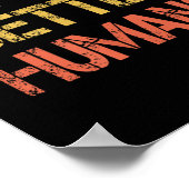 Retro Let's Be Better Humans Anti Bullying Motivat ポスター (角)