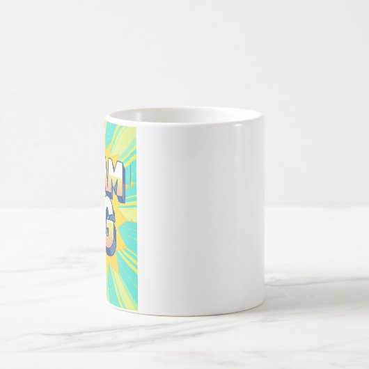 Retro lettering dream big text コーヒーマグカップ (中央)