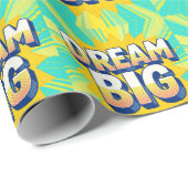 Retro lettering dream big text ラッピングペーパー (ロールコーナー)