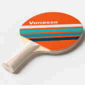 Retro Lifeguard Angled Striping with Name 卓球ラケット (正面アングル)