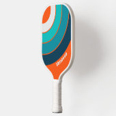 Retro Lifeguard Circle Stripe with Name ピックルボールラケット (左)