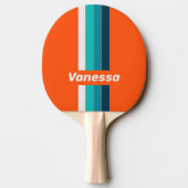 Retro Lifeguard Pin Striped with Name 卓球ラケット (裏面)