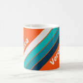 Retro Lifeguard Stripes with Name コーヒーマグカップ (中央)