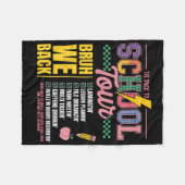 Retro Lightning Bolt Abcd Back To School Tour Teac フリースブランケット (正面(横))