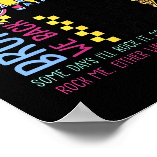 Retro Lightning Bolt Back To School Tour Teacher K ポスター (角)