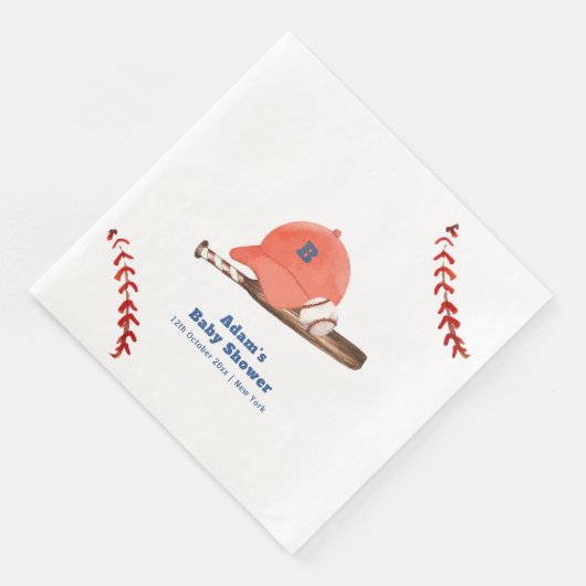 Retro LIttle Slugger Baseball Boy Baby Shower (コーナー)