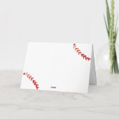 Retro LIttle Slugger Baseball Boy Baby Shower  サンキューカード (裏面)