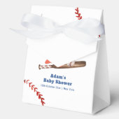 Retro LIttle Slugger Baseball Boy Baby Shower  フェイバーボックス (正面)
