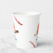 Retro LIttle Slugger Baseball Boy Baby Shower  紙コップ (左)