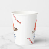 Retro LIttle Slugger Baseball Boy Baby Shower  紙コップ (右)