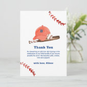 Retro LIttle Slugger Baseball Sport Baby Shower サンキューカード (スタンド正面)