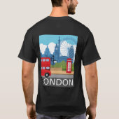 Retro London Big Ben– Iconic Landmarks Tシャツ (裏面)