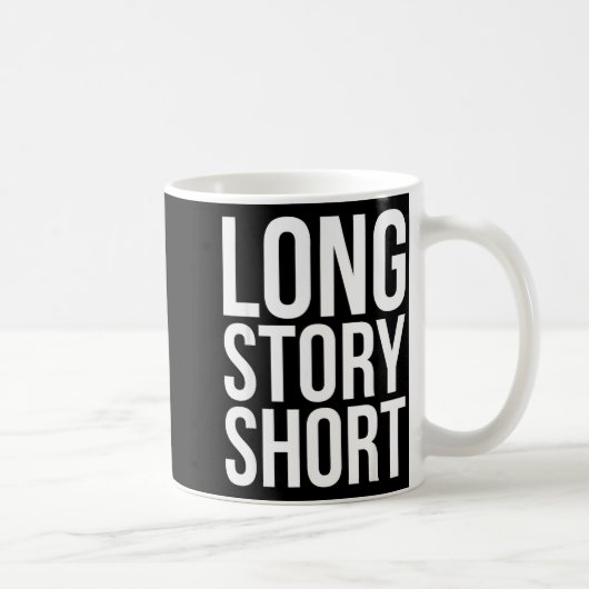 Retro Long Story Short Funny Slang Saying Quote Gi コーヒーマグカップ (右)