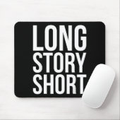 Retro Long Story Short Funny Slang Saying Quote Gi マウスパッド (マウス)