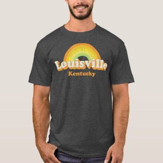 Retro Louisville Kentucky KY Vintage 70s Rainbow Tシャツ
