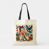 Retro Love Birds  トートバッグ (裏面)