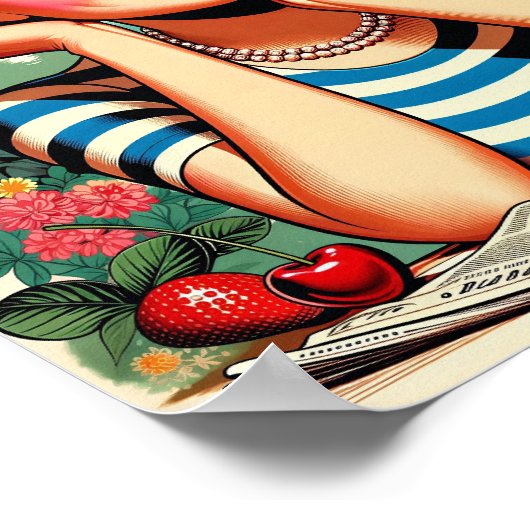 Retro Love Birds ポスター (角)