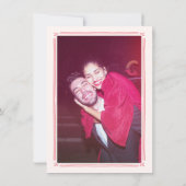 Retro Love Struck Cupid Photo Spanish Wedding 招待状 (裏面)