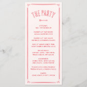 Retro Love Struck Hand Drawn Cupid Modern Wedding プログラム (裏面)