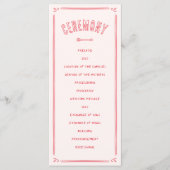 Retro Love Struck Hand Drawn Cupid Modern Wedding プログラム (正面)