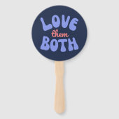 Retro Love Them Both Pro Life Mom Unborn Baby  ハンドファン (裏面)