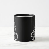 Retro Love White Boxing Gloves Gifts Boxer Gift  マグカップ (中央)