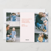 Retro Love You Mom 12 Photo Collage Pink シーズンカード (裏面)