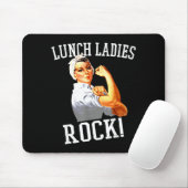 Retro Lunch Ladies Rock Cafeteria Worker Funny Lun マウスパッド (マウス)
