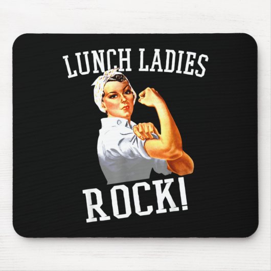 Retro Lunch Ladies Rock Cafeteria Worker Funny Lun マウスパッド (正面)