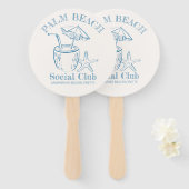 Retro Luxe Editable Bachelorette Party ハンドファン (正面&裏面)