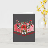 Retro Mad Love For My Mama Deer Hunting Boys Valen カード (黄色い花)