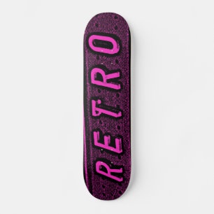 Retro - Magenta and Black スケートボード