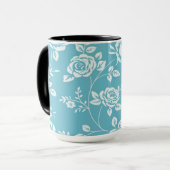 Retro_Maggie-Floral_Maggie Blue*のカスタムColor_ マグカップ (正面左)