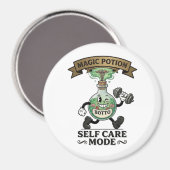 Retro Magic Potion Self Care Mode Fitness Gift マグネット (正面/裏面)