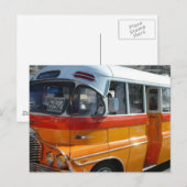 Retro Malta bus ポストカード (正面/裏面)